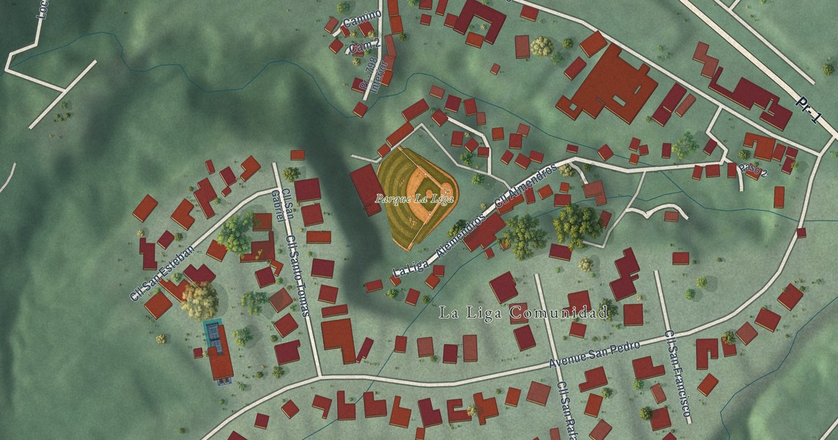 Detailed Map of La Liga, Puerto Rico