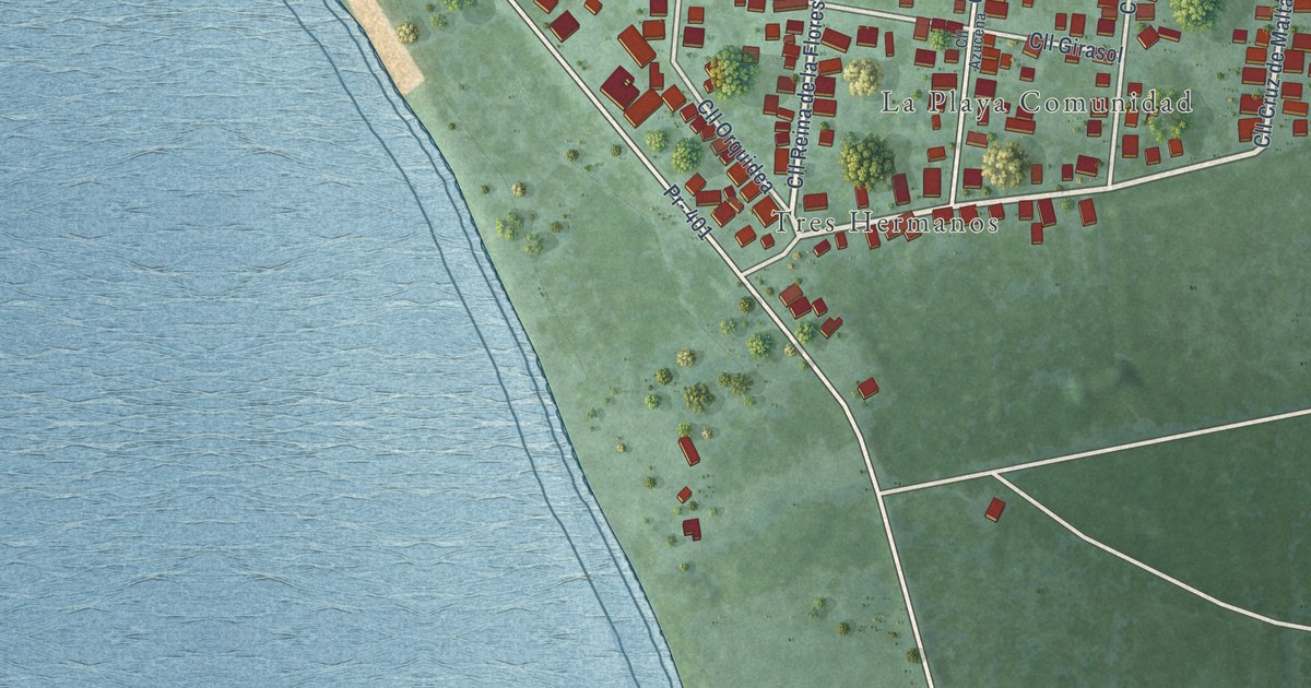 Detailed Map of La Playa, Puerto Rico