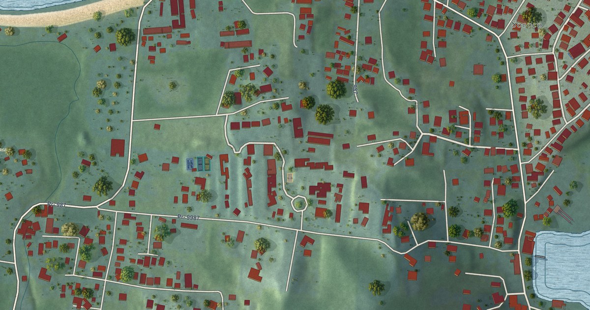 Detailed Map of Las Croabas, Puerto Rico
