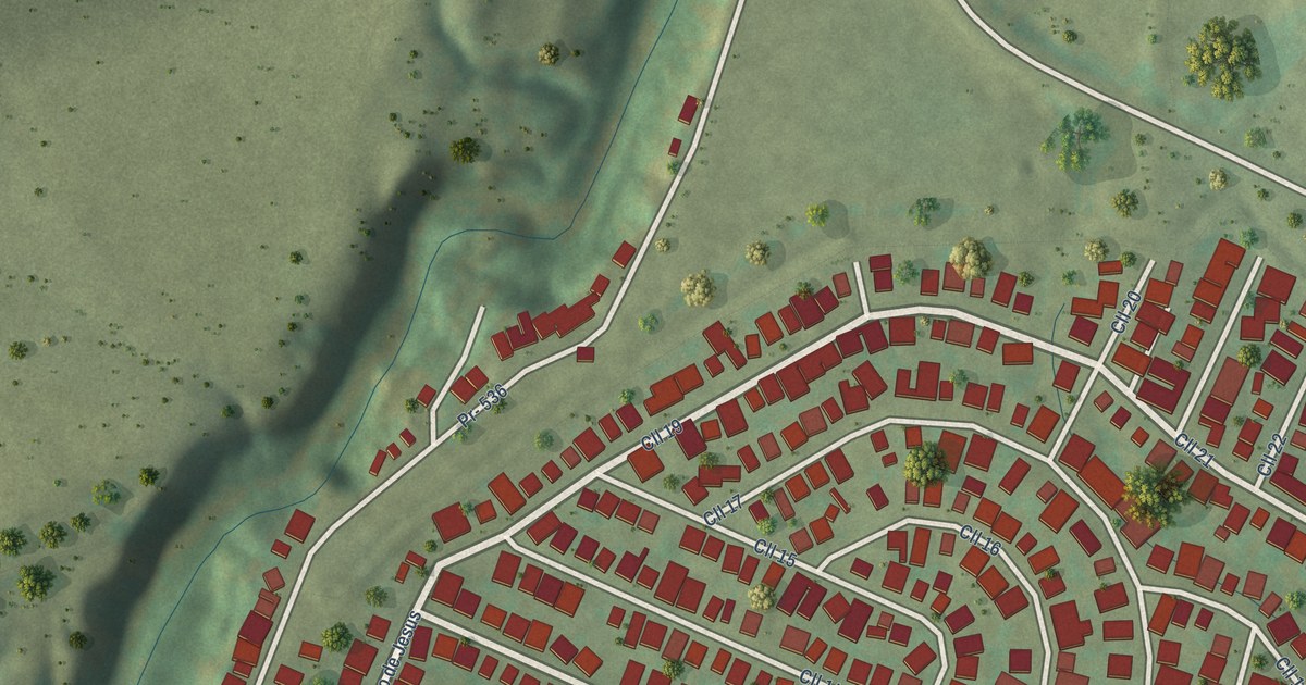Detailed Map of Las Ollas, Puerto Rico
