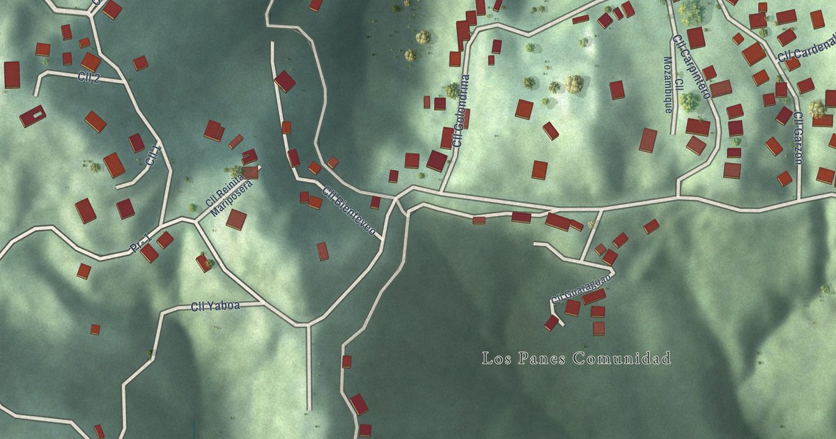 Detailed Map of Los Panes, Puerto Rico
