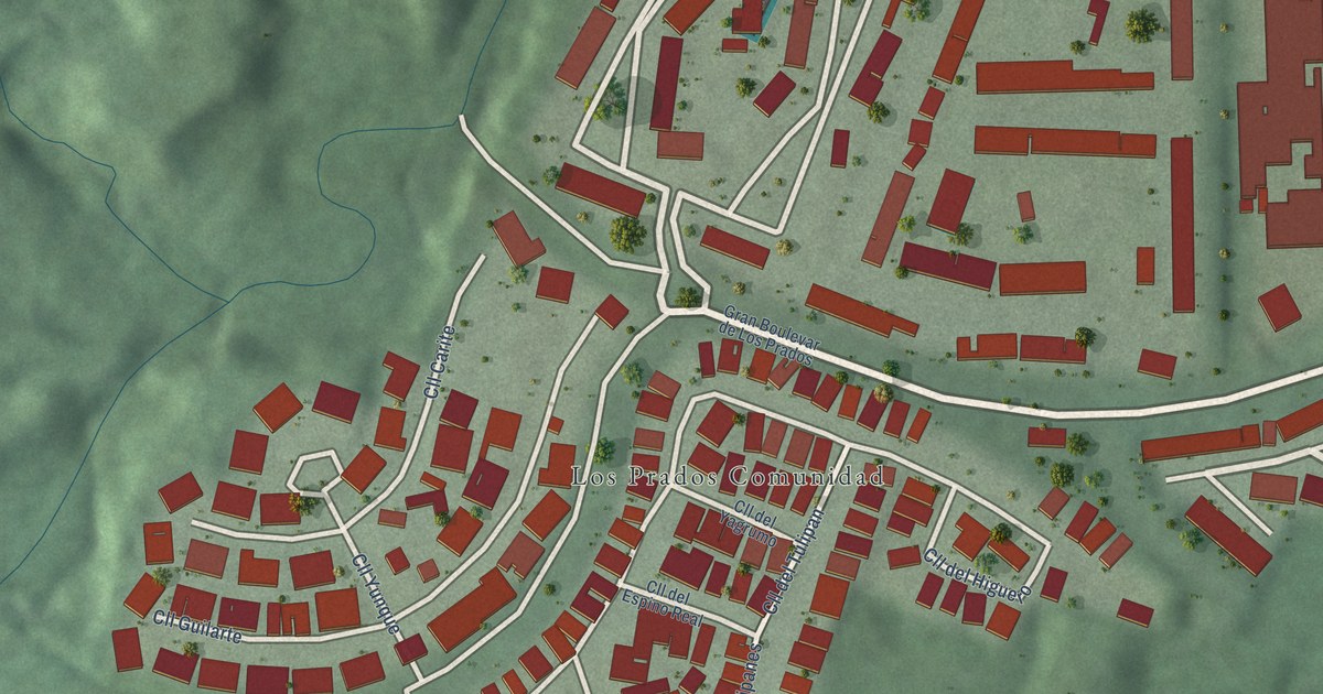 Detailed Map of Los Prados, Puerto Rico