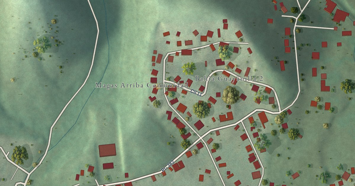 Detailed Map of Magas Arriba, Puerto Rico