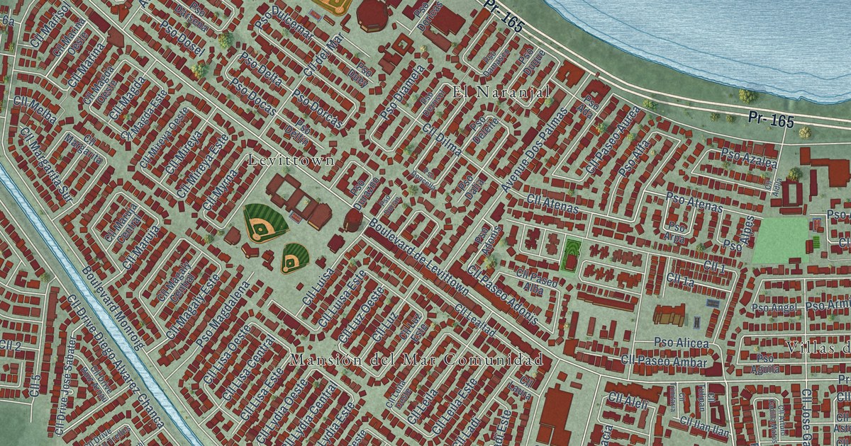 Detailed Map of Mansión del Mar, Puerto Rico