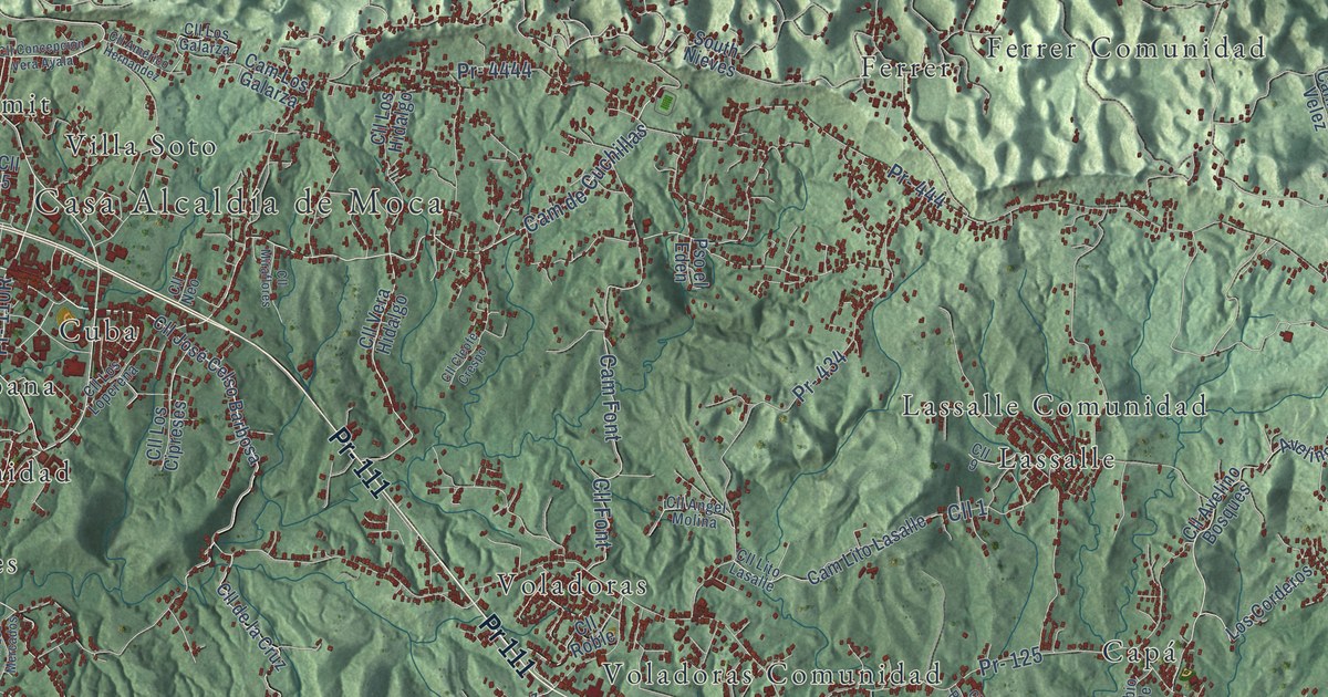 Map of Moca, Puerto Rico in 2026
