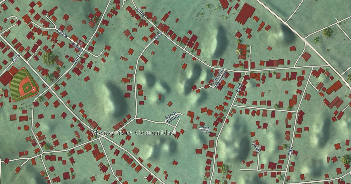 Detailed Map of Monserrate, Puerto Rico