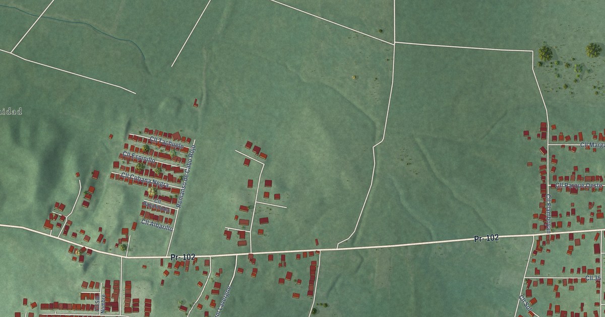 Detailed Map of Monte Grande, Puerto Rico