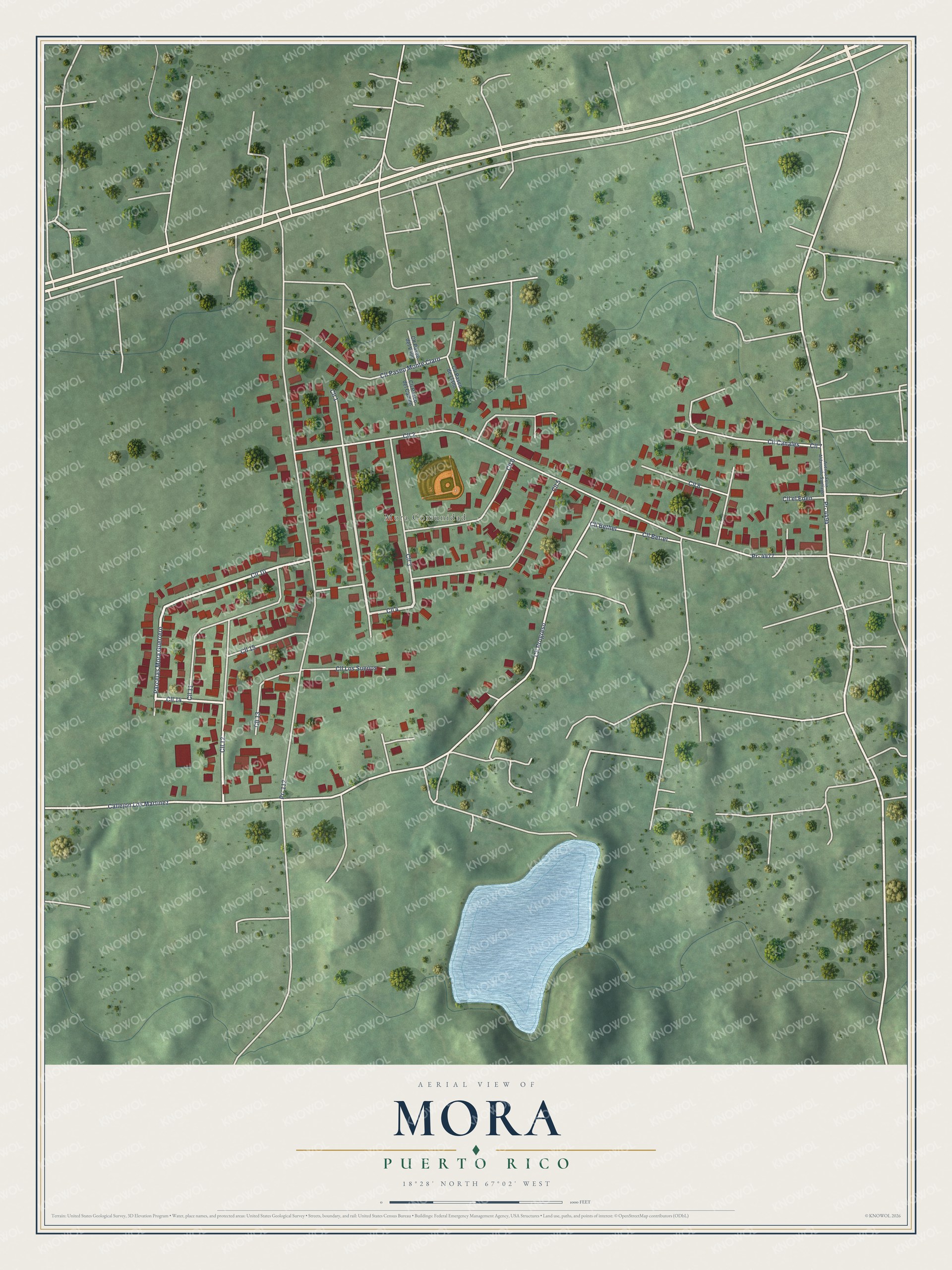 Watermarked full-map preview of Mora, Puerto Rico