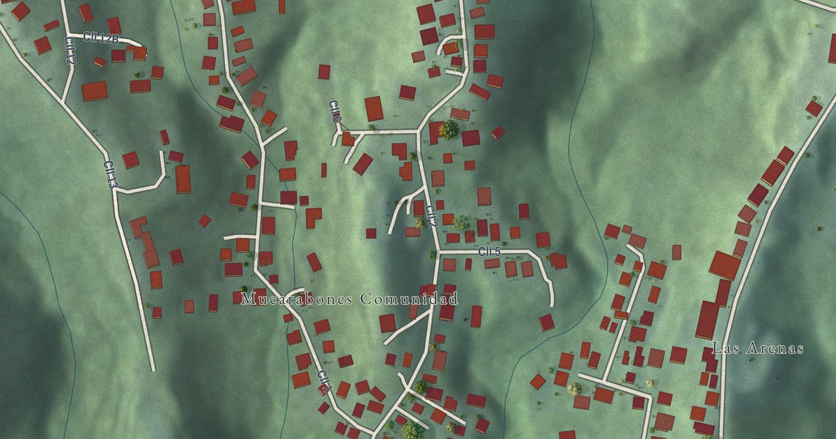 Detailed Map of Mucarabones, Puerto Rico