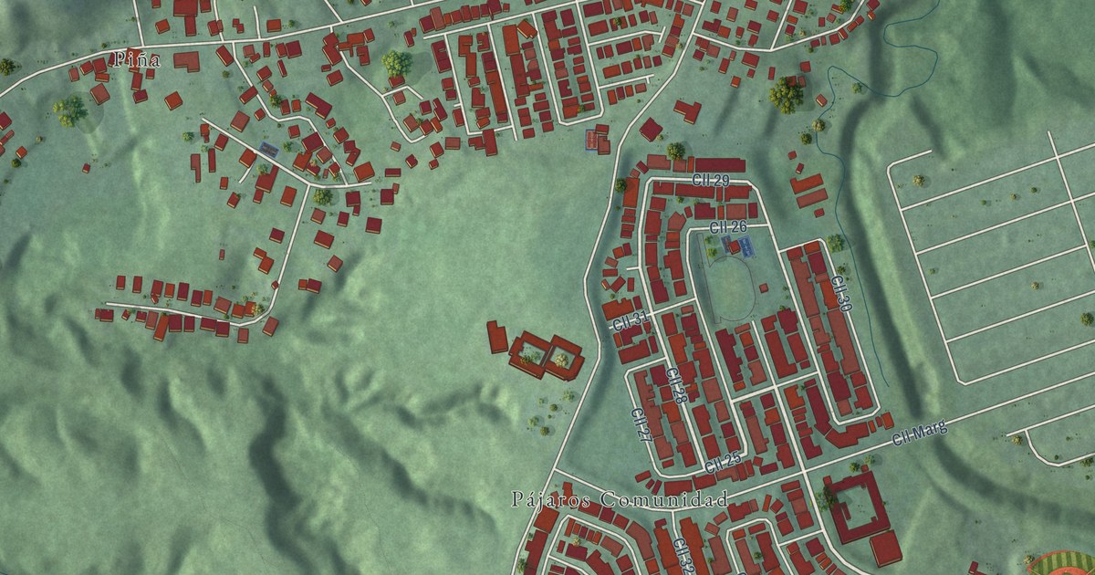 Detailed Map of Pájaros, Puerto Rico