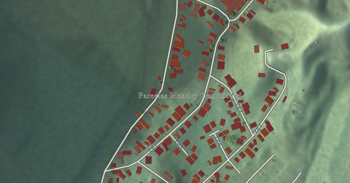 Detailed Map of Parcelas Mandry, Puerto Rico