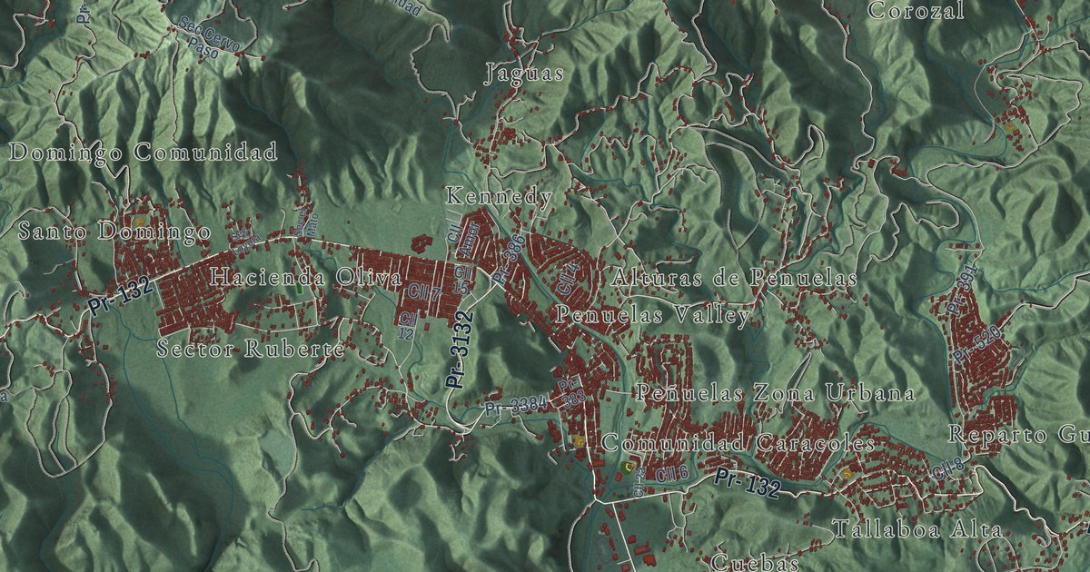 Map of Peñuelas, Puerto Rico in 2026