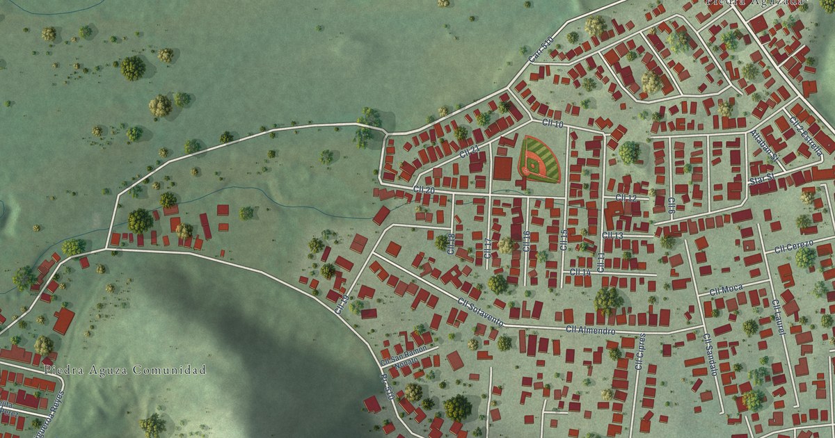 Detailed Map of Piedra Aguza, Puerto Rico