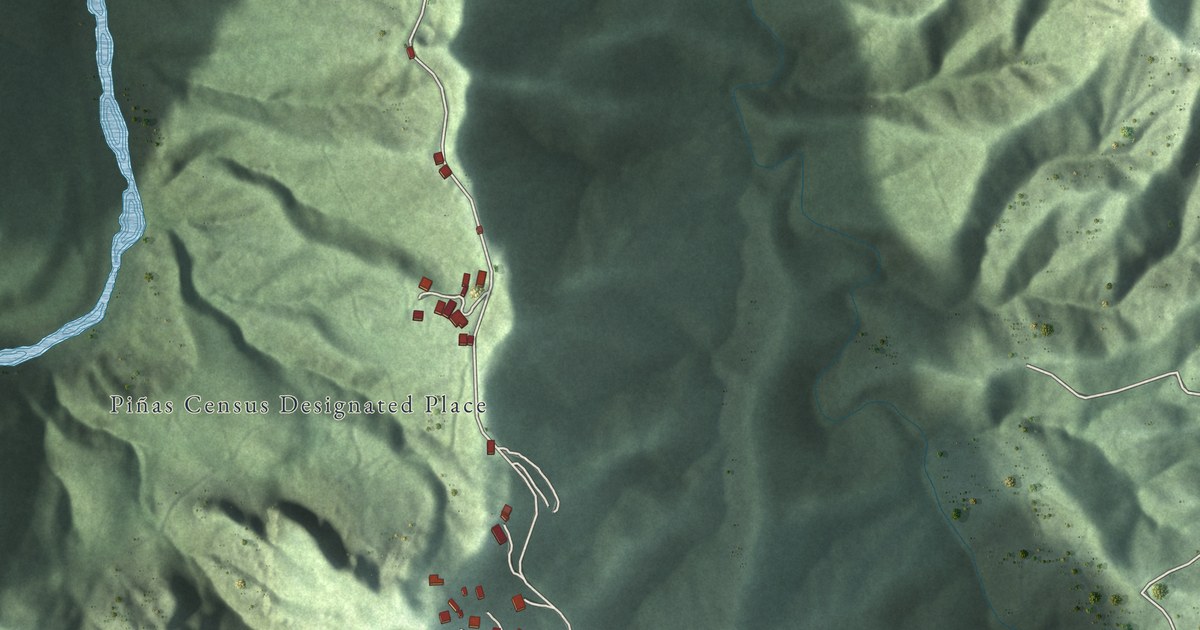 Detailed Map of Piñas, Puerto Rico