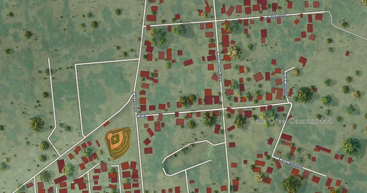 Detailed Map of Pole Ojea, Puerto Rico