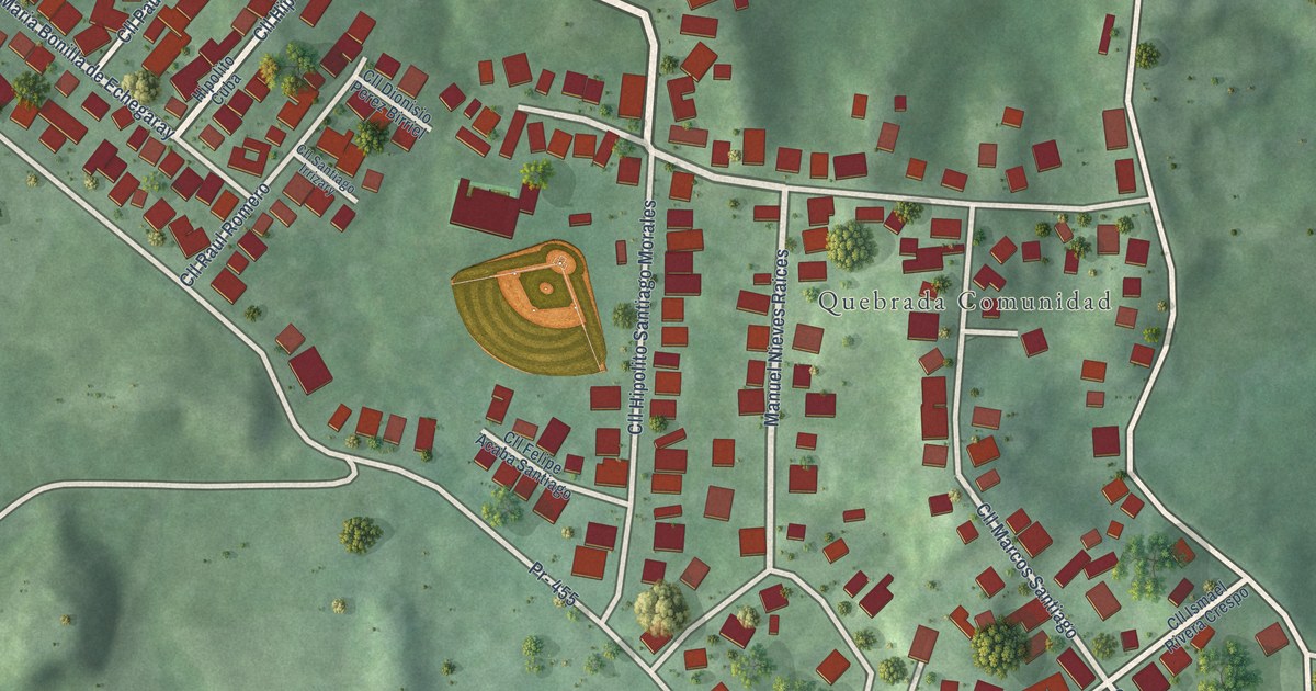 Detailed Map of Quebrada, Puerto Rico