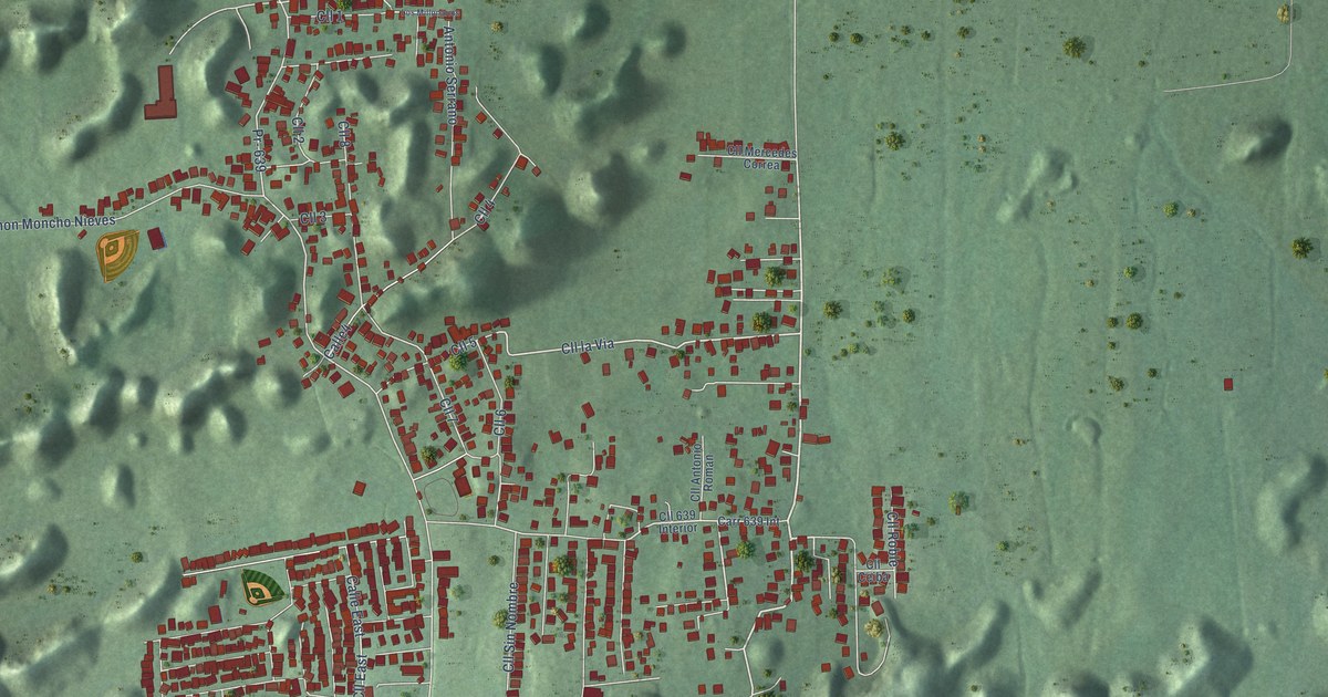 Detailed Map of Sabana Hoyos, Puerto Rico