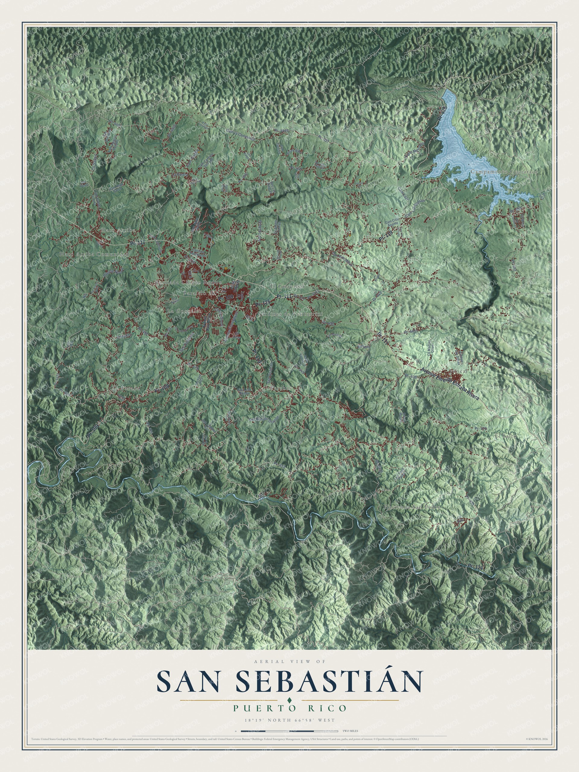 Watermarked full-map preview of San Sebastián, Puerto Rico