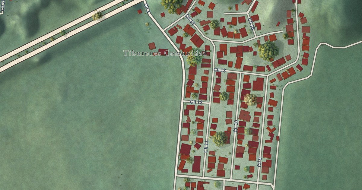 Detailed Map of Tiburones, Puerto Rico