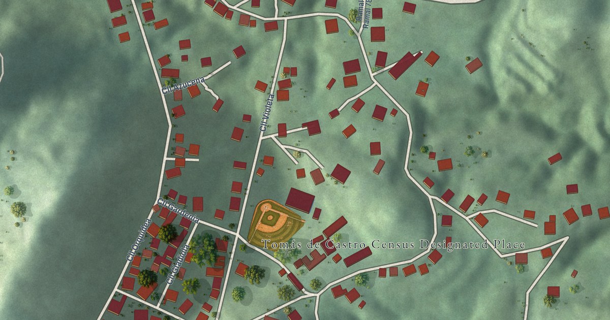 Detailed Map of Tomás de Castro, Puerto Rico