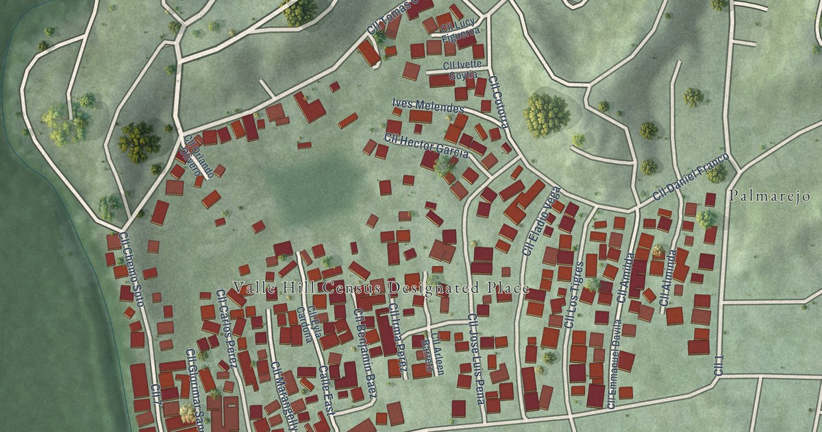 Detailed Map of Valle Hill, Puerto Rico