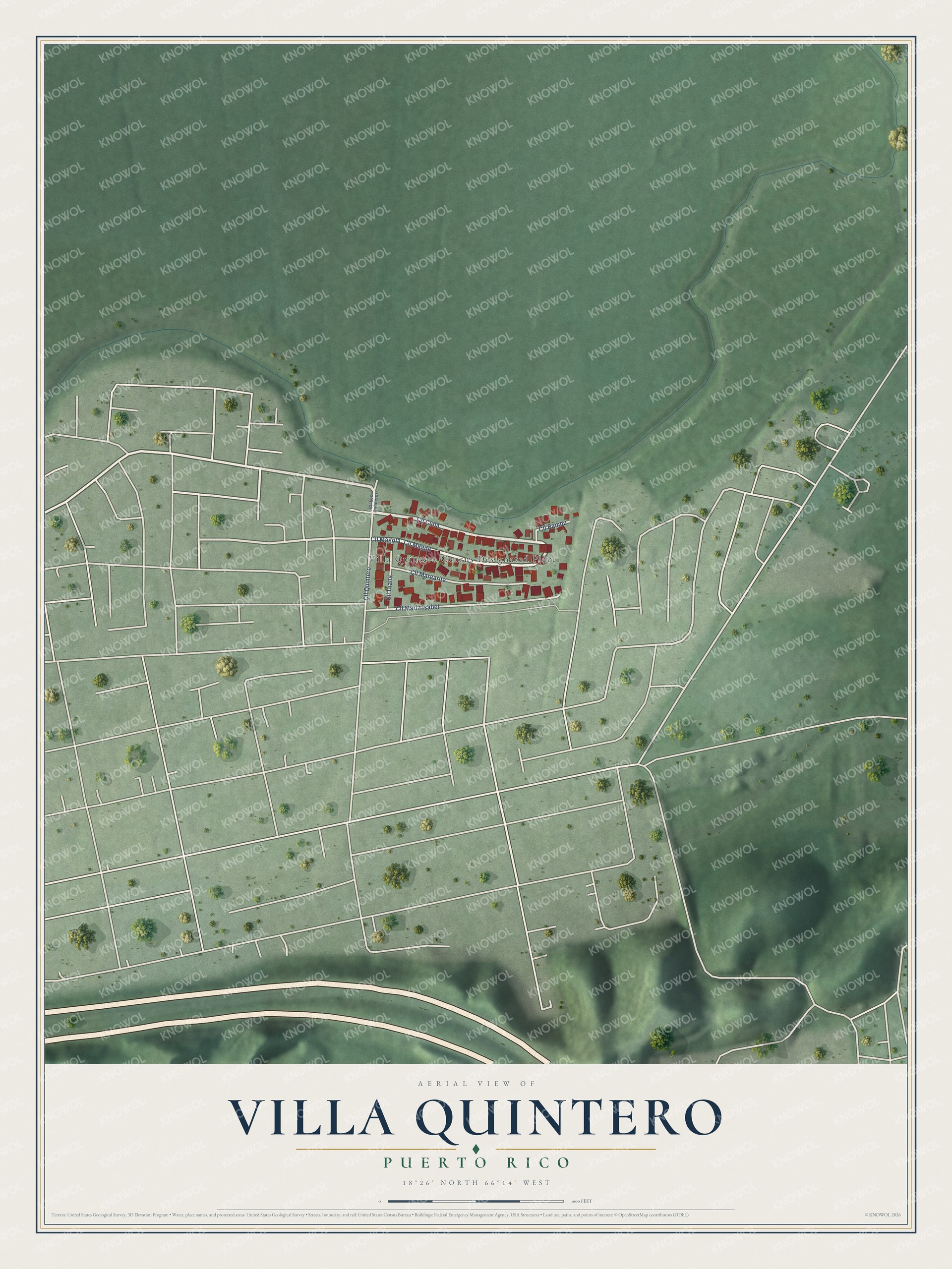 Watermarked full-map preview of Villa Quintero, Puerto Rico