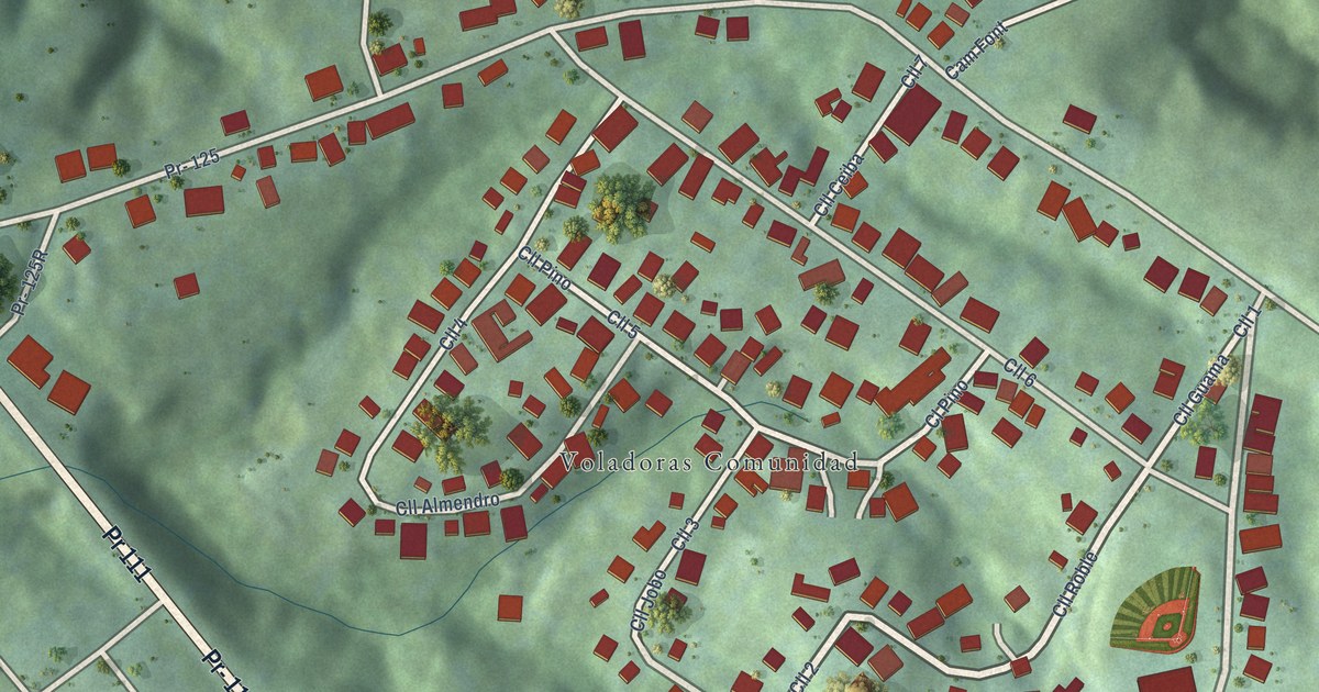 Detailed Map of Voladoras, Puerto Rico
