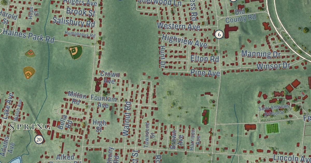 Map of Barrington, Rhode Island in 2026