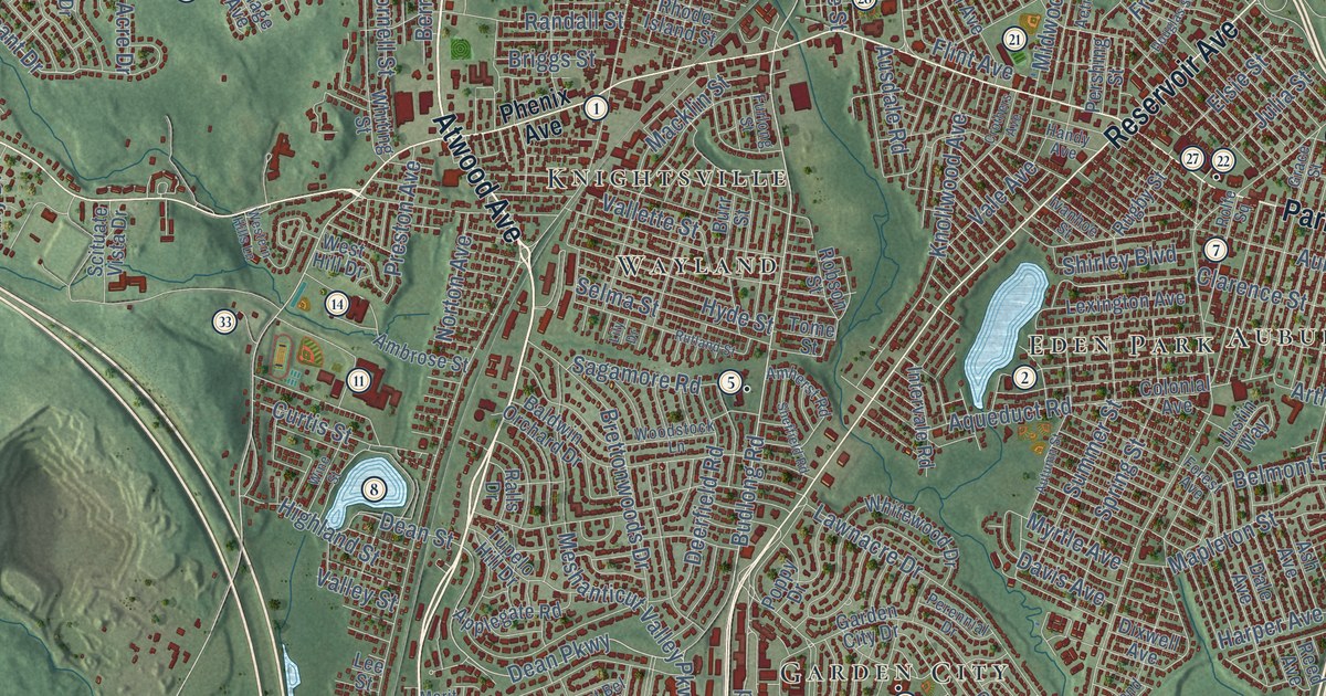 Map of Cranston, Rhode Island in 2026