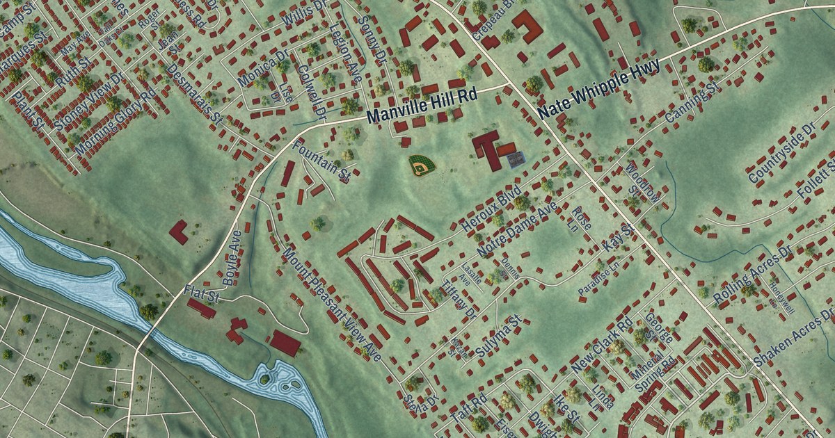 Map of Cumberland Hill, Rhode Island in 2026