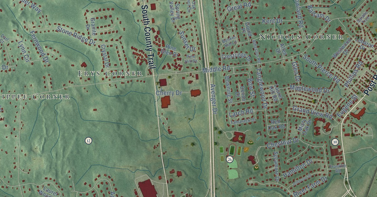 Map of East Greenwich, Rhode Island in 2026