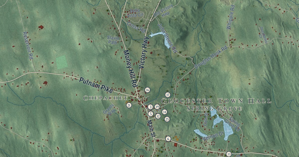 Map of Glocester, Rhode Island in 2026