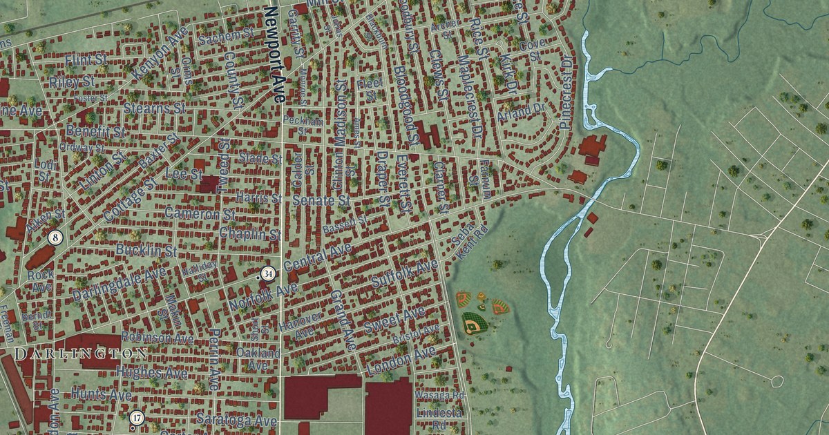 Map of Pawtucket, Rhode Island in 2026