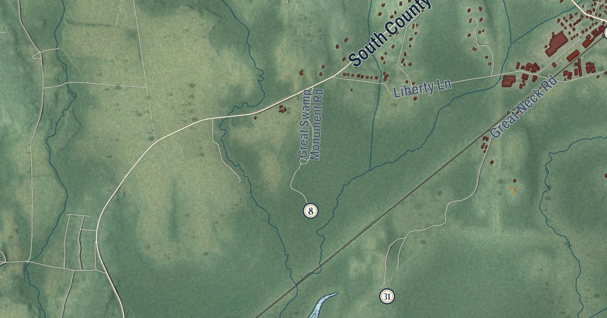 Map of South Kingstown, Rhode Island in 2026