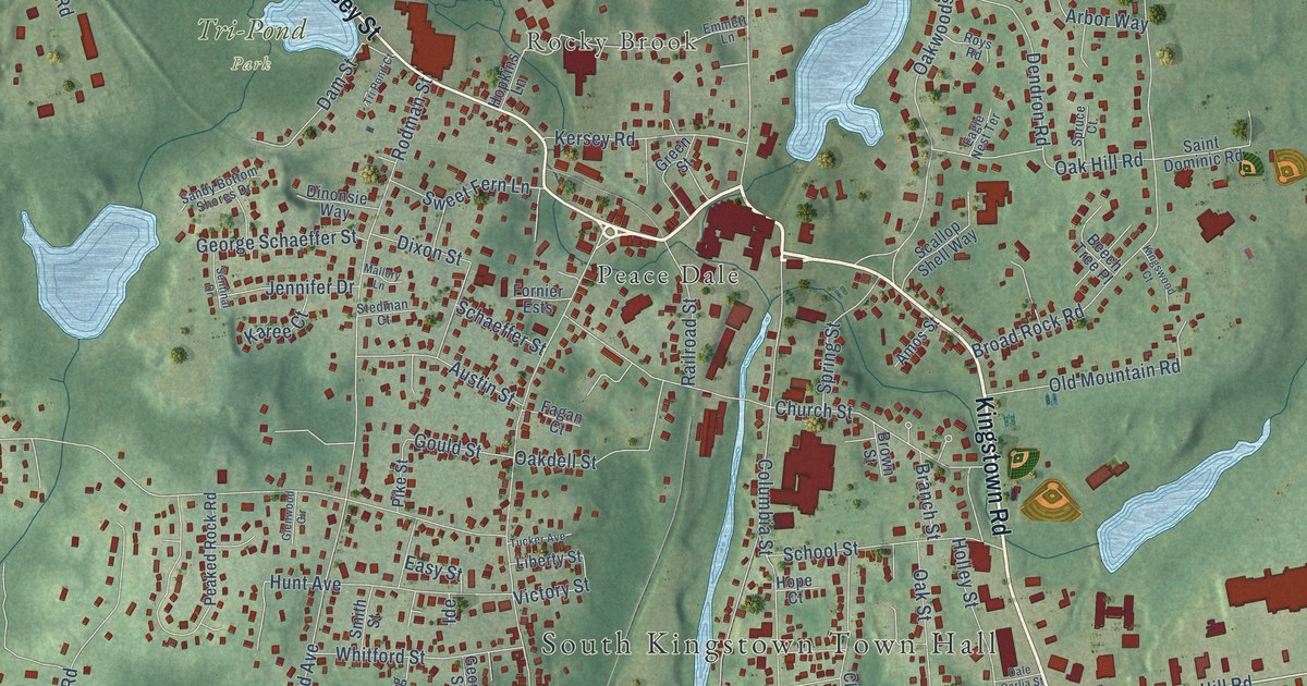 Map of Wakefield-Peace Dale, Rhode Island in 2026