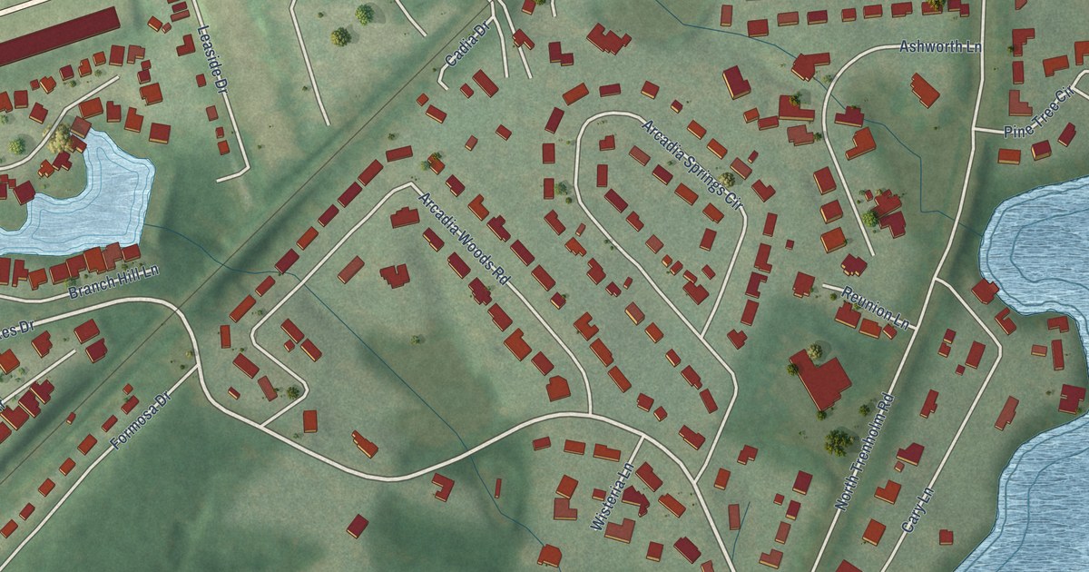 Map of Arcadia Lakes, South Carolina in 2026