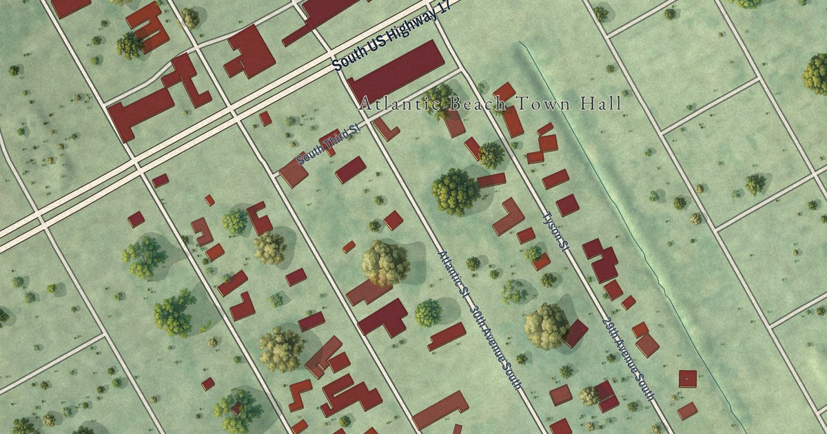 Map of Atlantic Beach, South Carolina in 2026