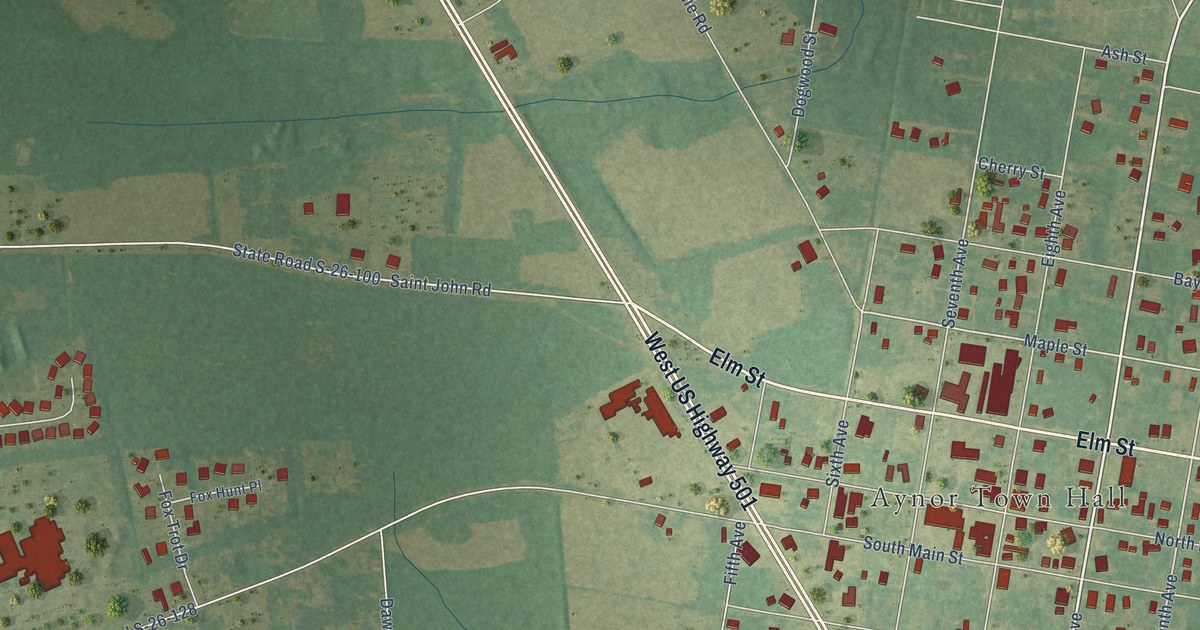 Map of Aynor, South Carolina in 2026