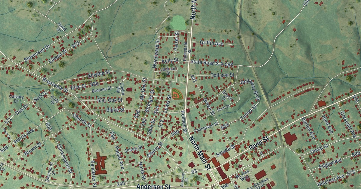 Map of Belton, South Carolina in 2026