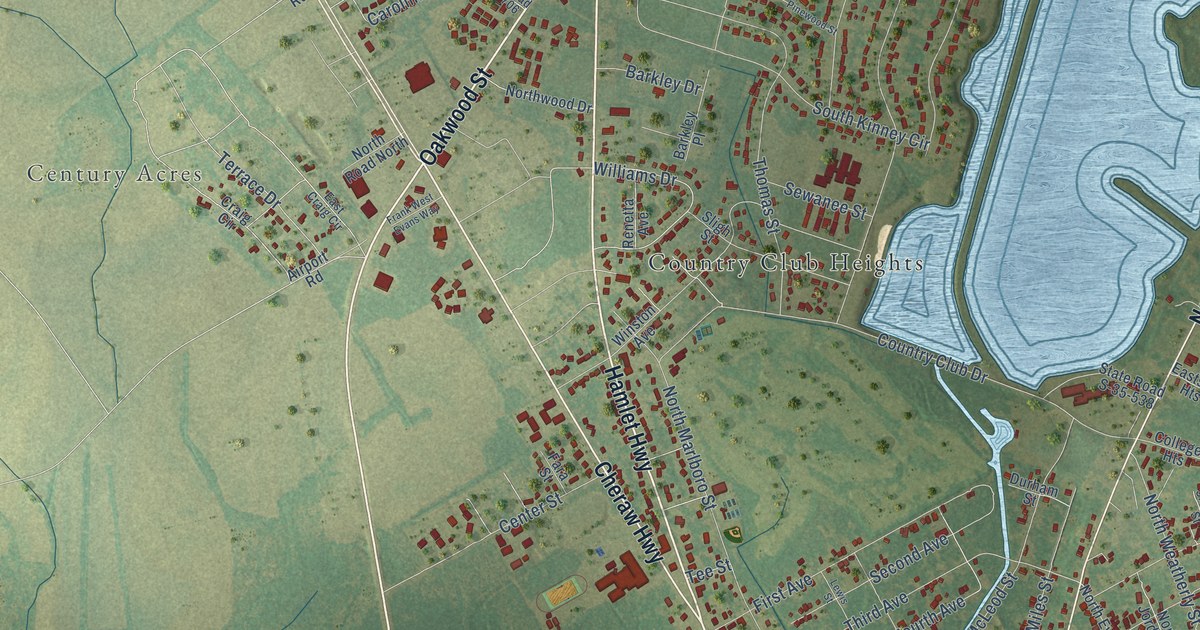 Map of Bennettsville, South Carolina in 2026