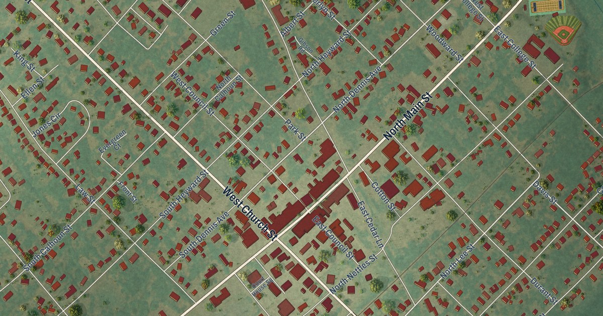 Map of Bishopville, South Carolina in 2026