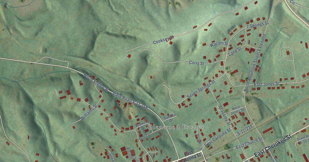 Map of Blacksburg, South Carolina in 2026