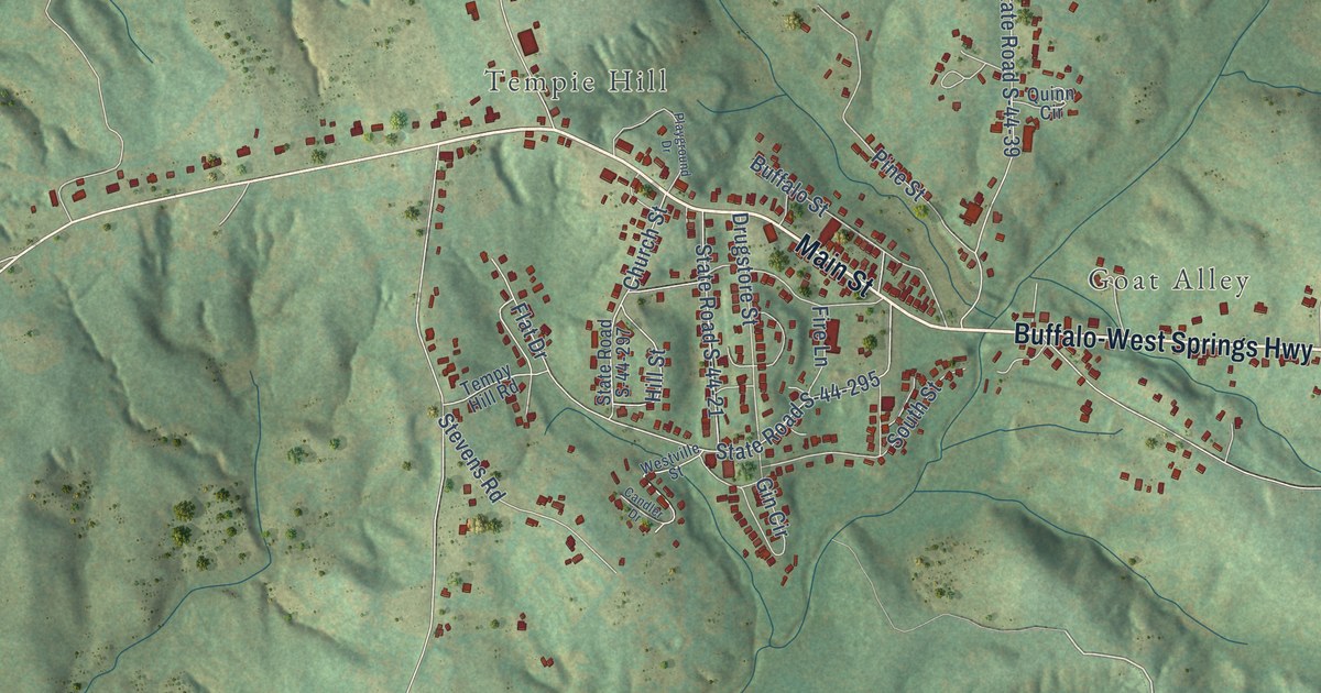 Map of Buffalo, South Carolina in 2026