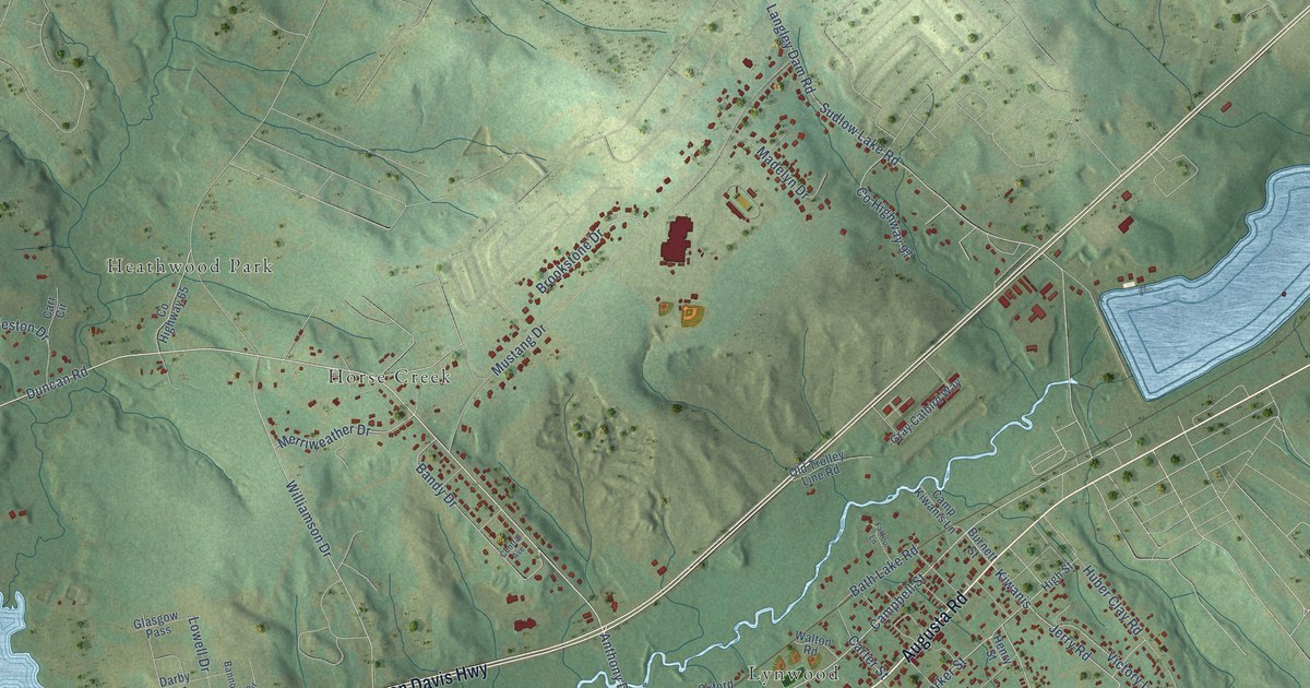 Map of Burnettown, South Carolina in 2026