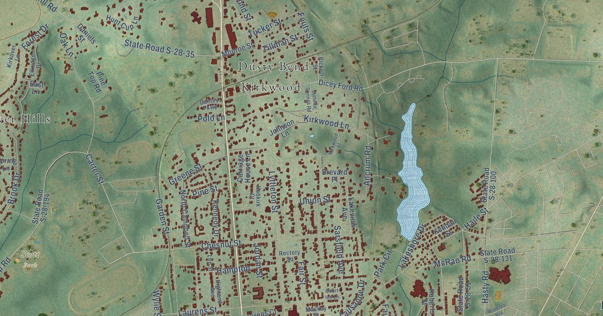 Map of Camden, South Carolina in 2026