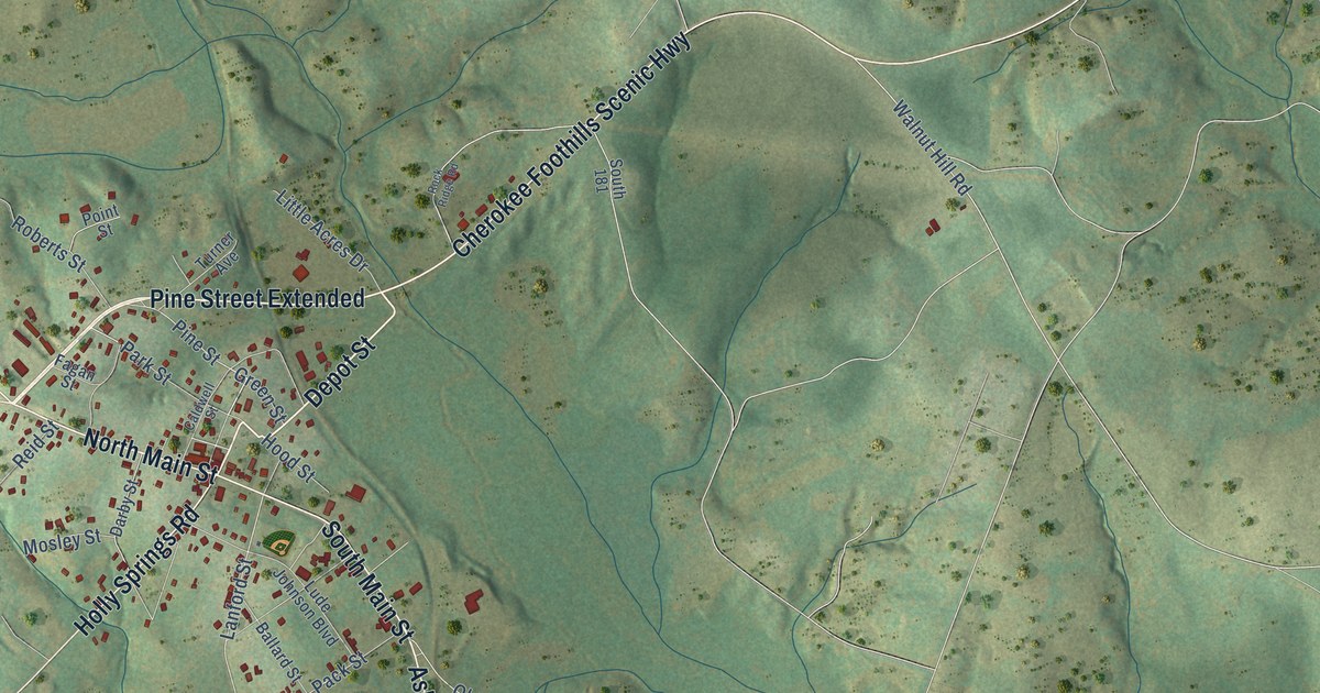 Map of Campobello, South Carolina in 2026