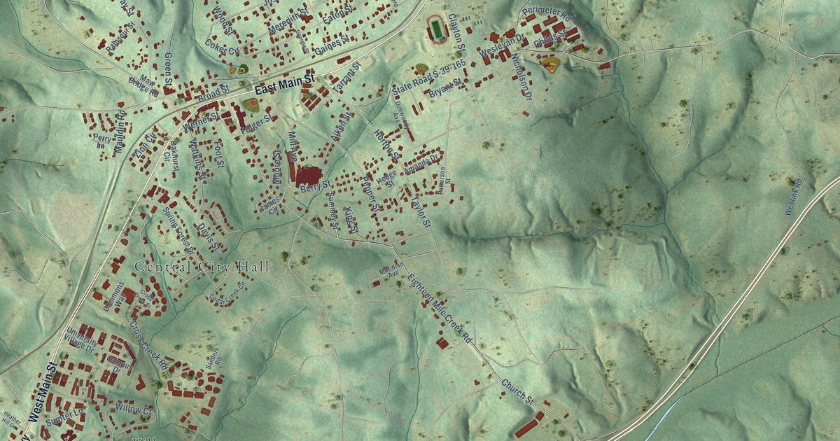 Map of Central, South Carolina in 2026