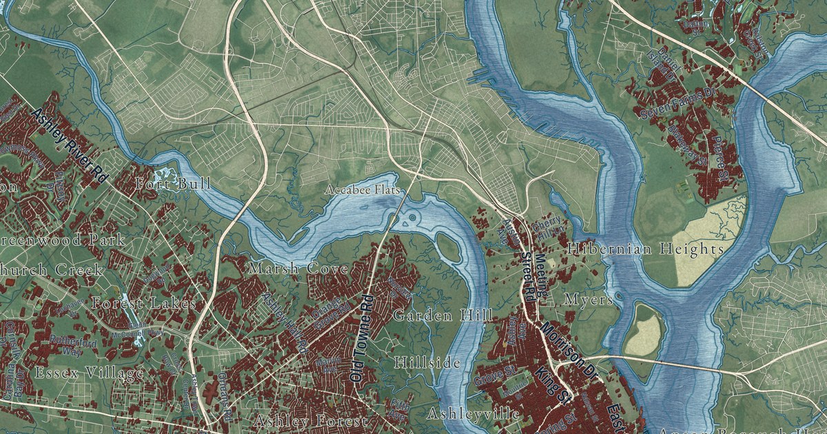 Map of Charleston, South Carolina in 2026