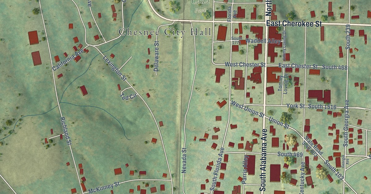Map of Chesnee, South Carolina in 2026