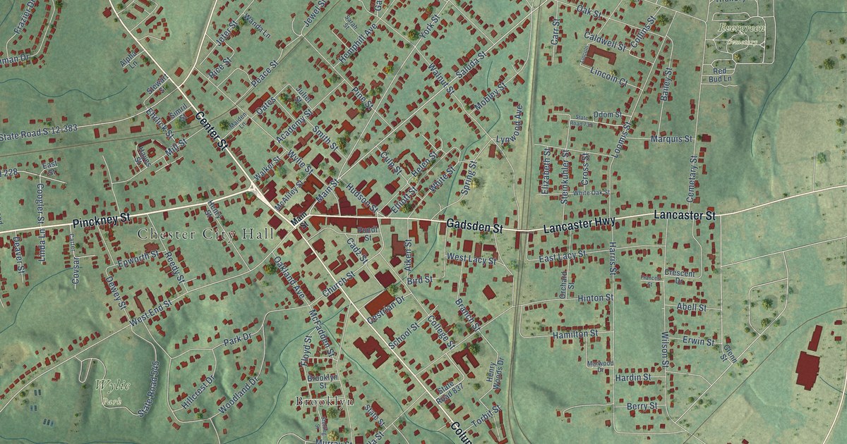 Map of Chester, South Carolina in 2026